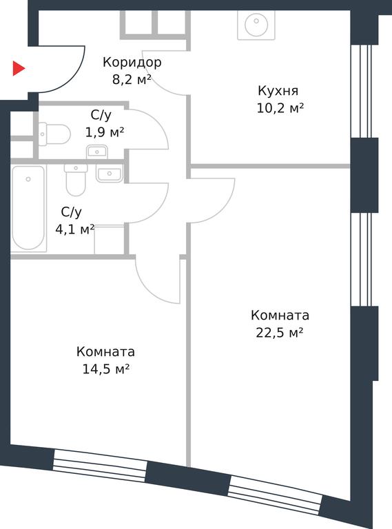 Apartment Sale, 61.4 sq. m. at River Park, Korabelnaya Street, 17к1, Moscow, Russia #1