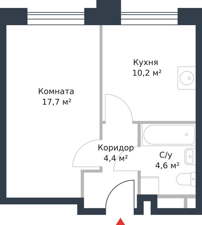 Apartment Sale, 36.9平方米 at River Park, Korabelnaya Street, 17к1, Moscow, Russia #1