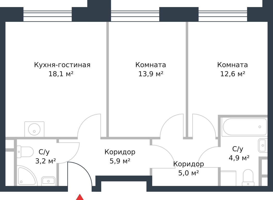 Apartment Sale, 63.6平方米 at River Park, Korabelnaya Street, 17к1, Moscow, Russia #1 Apartment Sale, 63.6平方米 at River Park, Korabelnaya Street, 17к1, Moscow, Russia #1