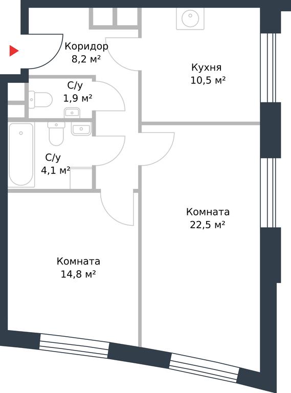 Apartment Sale, 62平方米 at River Park, Korabelnaya Street, 17к1, Moscow, Russia #1 Apartment Sale, 62平方米 at River Park, Korabelnaya Street, 17к1, Moscow, Russia #1