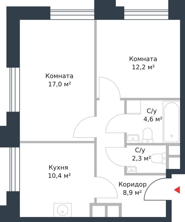 Apartment Sale, 55.4平方米 at River Park, Korabelnaya Street, 17к1, Moscow, Russia #1 Apartment Sale, 55.4平方米 at River Park, Korabelnaya Street, 17к1, Moscow, Russia #1