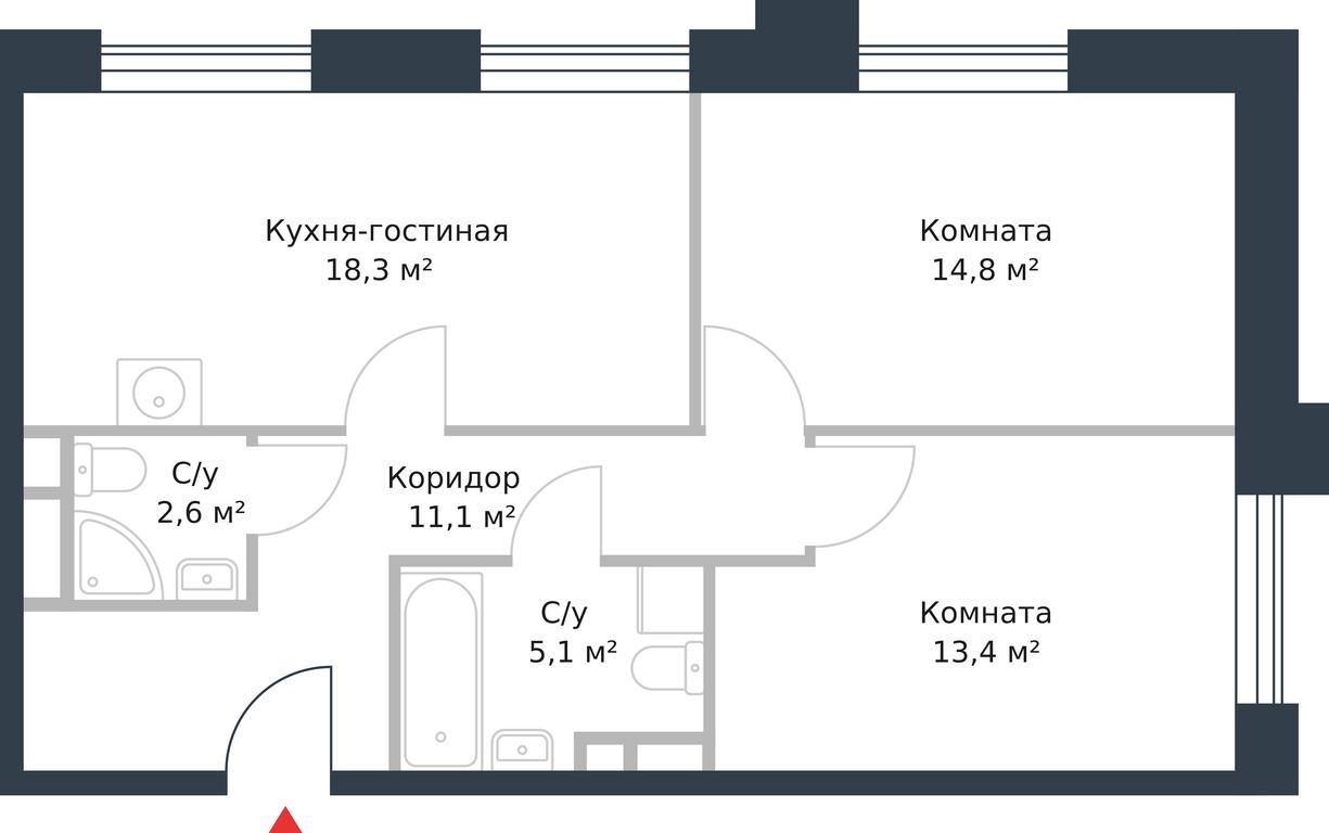 Apartment Sale, 65.3平方米 at River Park, Korabelnaya Street, 17к1, Moscow, Russia #1 Apartment Sale, 65.3平方米 at River Park, Korabelnaya Street, 17к1, Moscow, Russia #1