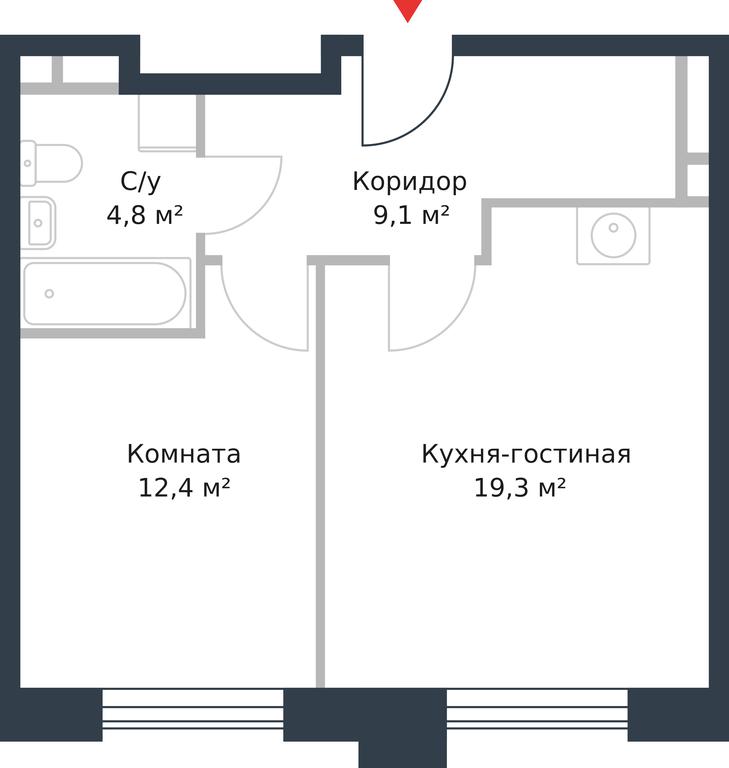 Apartment Sale, 45.6平方米 at River Park, Korabelnaya Street, 17к1, Moscow, Russia #1 Apartment Sale, 45.6平方米 at River Park, Korabelnaya Street, 17к1, Moscow, Russia #1