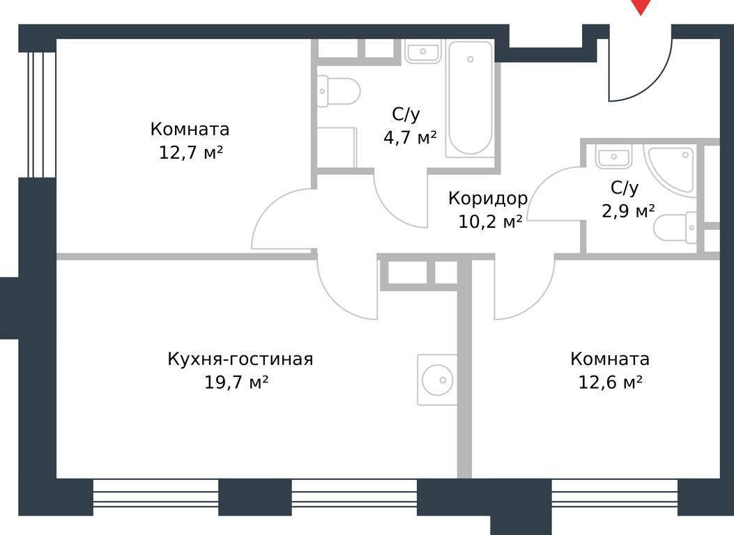 Apartment Sale, 62.8 sq. m. at River Park, Korabelnaya Street, 17к1, Moscow, Russia #1 Apartment Sale, 62.8 sq. m. at River Park, Korabelnaya Street, 17к1, Moscow, Russia #1