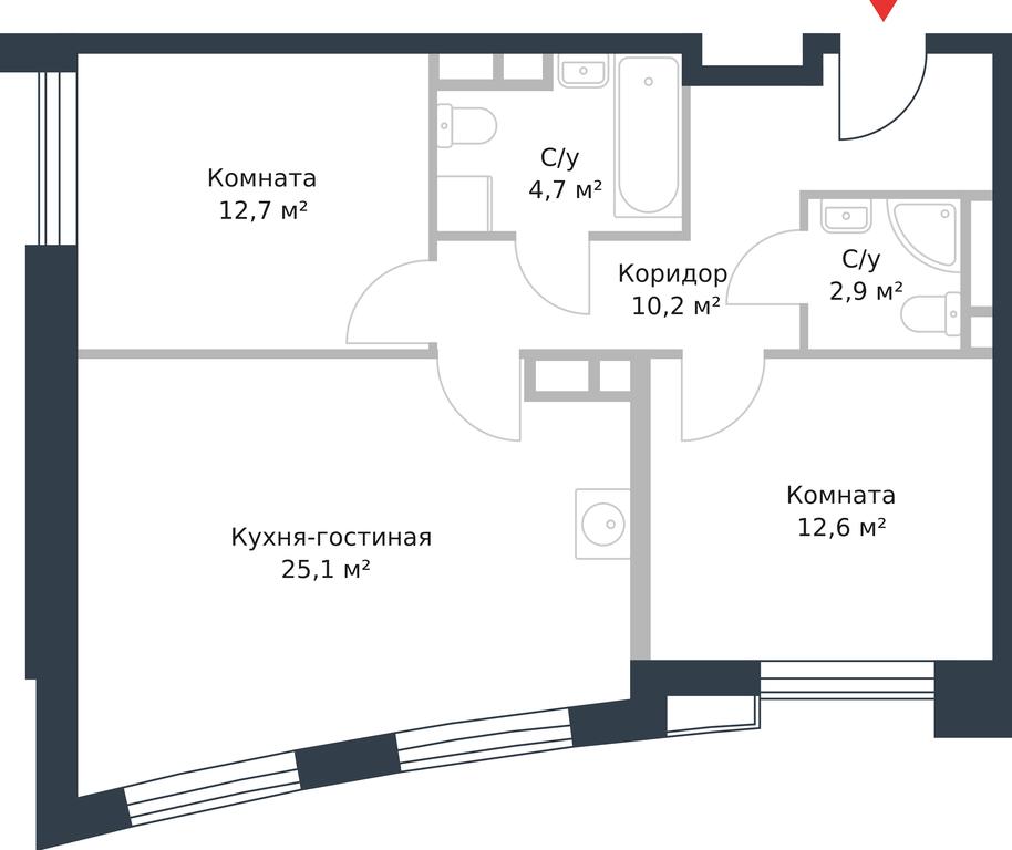 Apartment Sale, 68.2 sq. m. at River Park, Korabelnaya Street, 17к1, Moscow, Russia #1