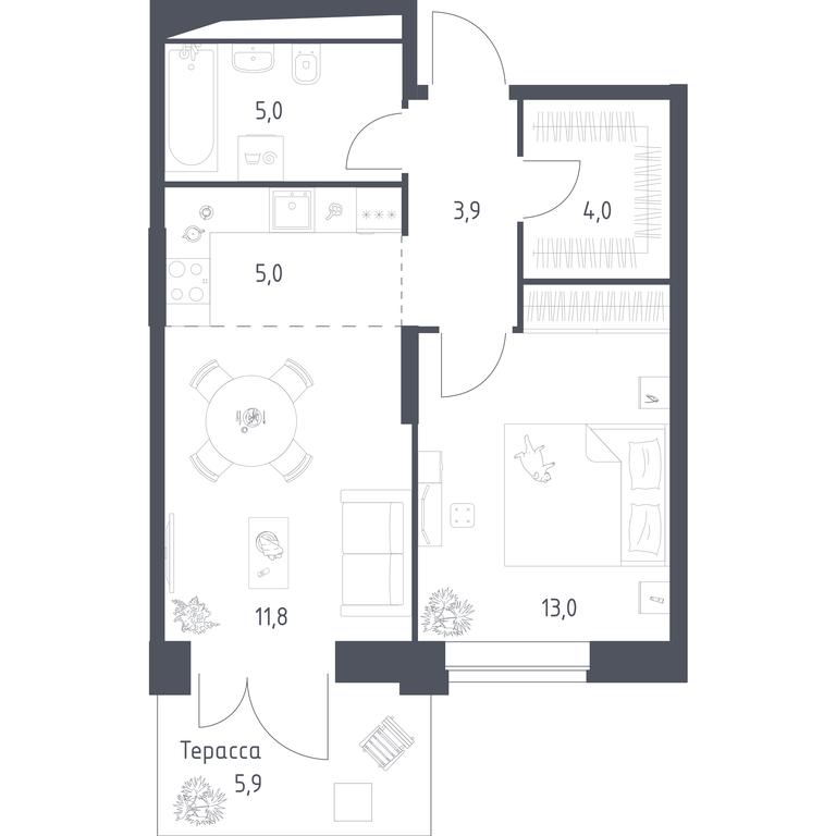1-BD Apartment Sale, 80.48 sq. m. at Vereiskaya 41, Vereyskaya Street, 41, Moscow, Russia #1 1-BD Apartment Sale, 80.48 sq. m. at Vereiskaya 41, Vereyskaya Street, 41, Moscow, Russia #1