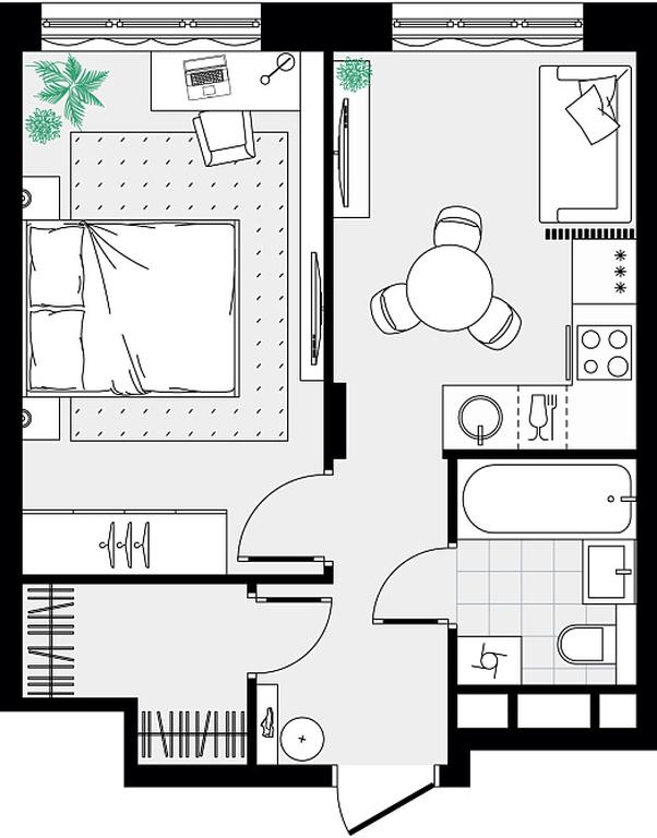 Apartment Sale, 34.43 sq. m. at Novograd Pavlino, Kosinskoye shosse, 2, Novoye Pavlino Microdistrict, Balashikha, Moscow Region, Russia #2