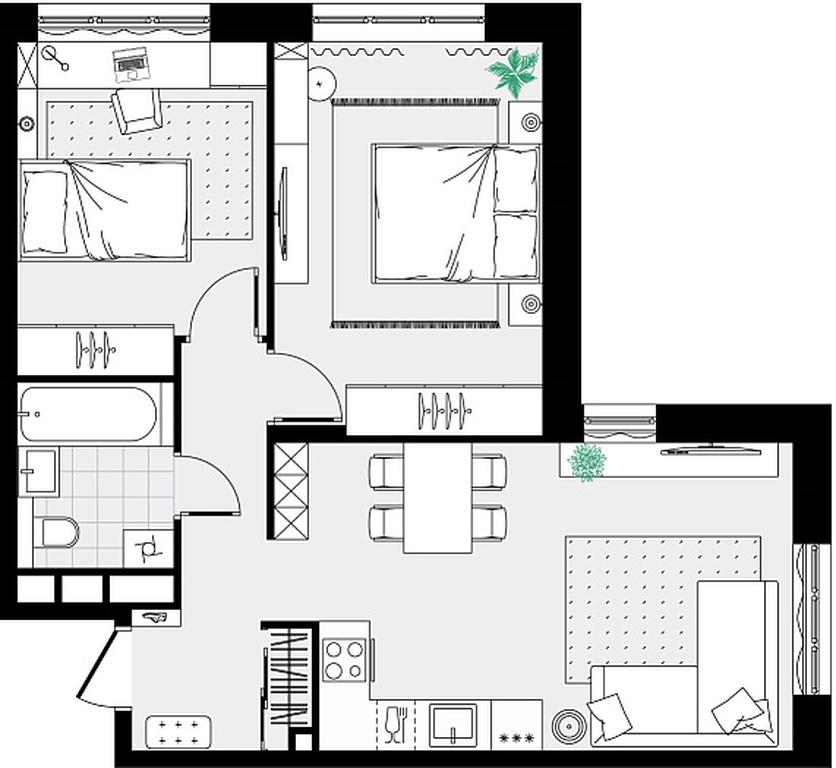 2-BD Apartment Sale, 57.79 sq. m. at Novograd Pavlino, Kosinskoye shosse, 2, Novoye Pavlino Microdistrict, Balashikha, Moscow Region, Russia #2 2-BD Apartment Sale, 57.79 sq. m. at Novograd Pavlino, Kosinskoye shosse, 2, Novoye Pavlino Microdistrict, Balashikha, Moscow Region, Russia #2