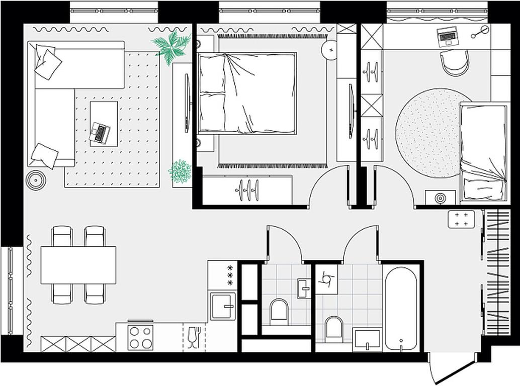 2-BD Apartment Sale, 61.41 sq. m. at Novograd Pavlino, Kosinskoye shosse, 2, Novoye Pavlino Microdistrict, Balashikha, Moscow Region, Russia #2 2-BD Apartment Sale, 61.41 sq. m. at Novograd Pavlino, Kosinskoye shosse, 2, Novoye Pavlino Microdistrict, Balashikha, Moscow Region, Russia #2