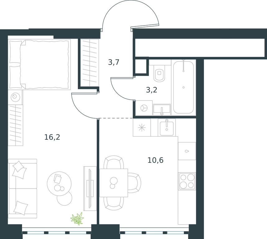 Apartment Sale, 33.7平方米 at Level Yzhnoportovaya, Yuzhnoportovaya Street, 28Ас17, Moscow, Russia #1 Apartment Sale, 33.7平方米 at Level Yzhnoportovaya, Yuzhnoportovaya Street, 28Ас17, Moscow, Russia #1