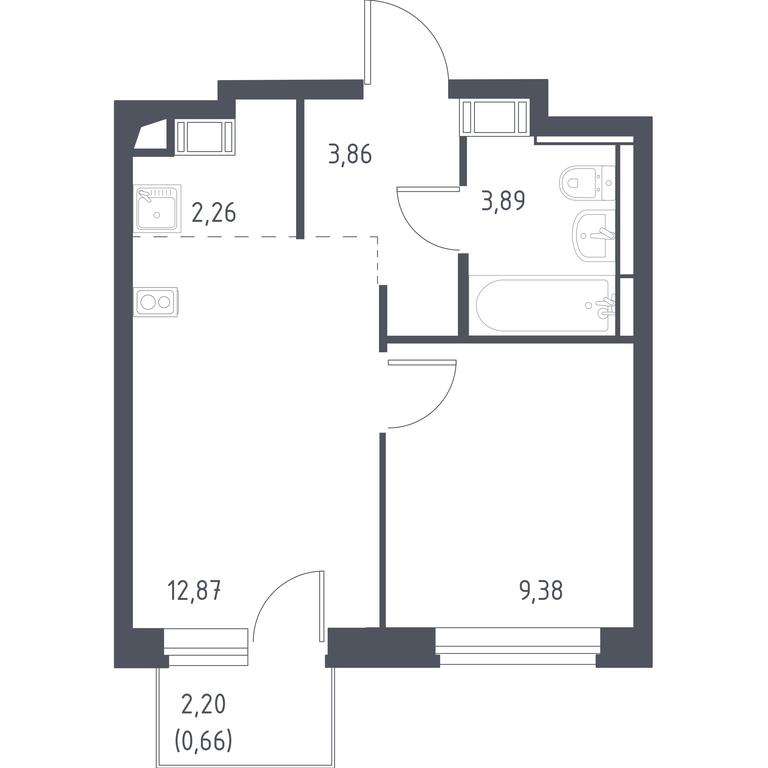 Apartment Sale, 32.6 sq. m. at Pribrezhnyi Park, Pribrezhniy Park Residential Complex, Village of Yam, Domodedovo City District, Moscow Region, Russia #1 Apartment Sale, 32.6 sq. m. at Pribrezhnyi Park, Pribrezhniy Park Residential Complex, Village of Yam, Domodedovo City District, Moscow Region, Russia #1