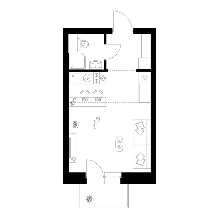 Apartment Sale, 26 sq. m. at Polar, Polyarnaya Street, 39Б, Moscow, Russia #2