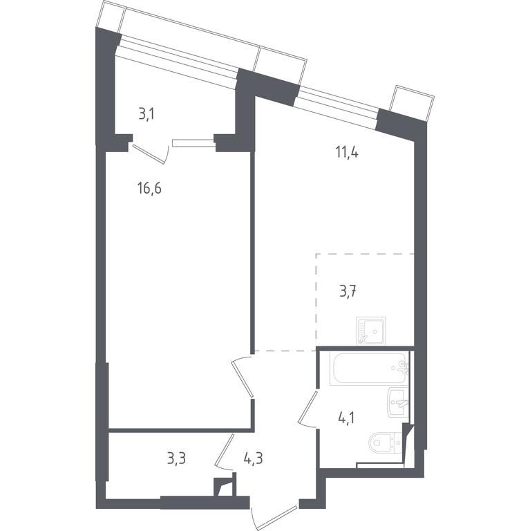 Apartment Sale, 46.7 sq. m. at Sputnik, Lipovoy Roschi Street, 1к4, derevnya Razdory, Odintsovskiy City District, Moscow Region, Russia #1 Apartment Sale, 46.7 sq. m. at Sputnik, Lipovoy Roschi Street, 1к4, derevnya Razdory, Odintsovskiy City District, Moscow Region, Russia #1