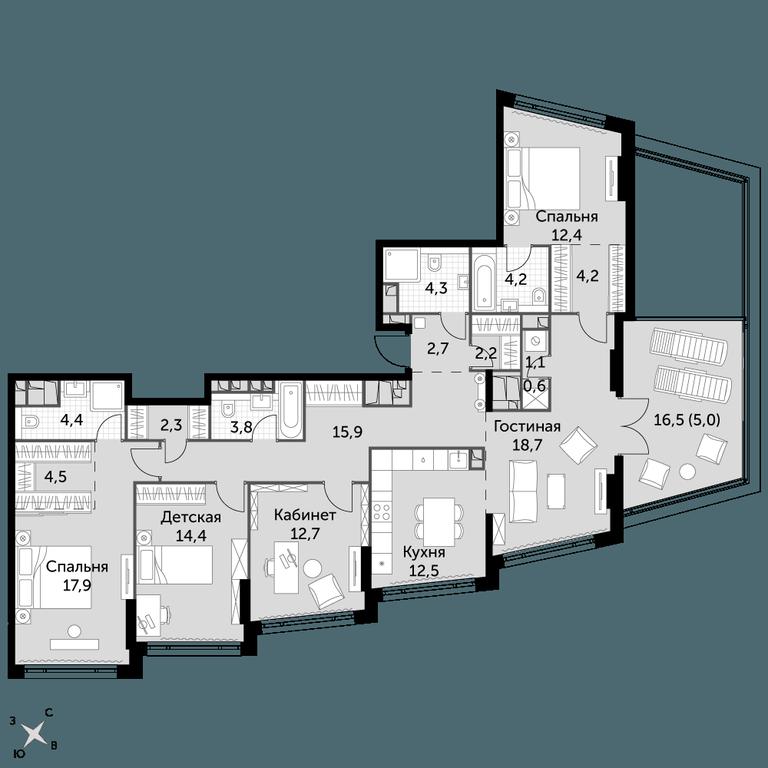 5-BD Apartment Sale, 143.8 sq. m. at Rotterdam, Varshavskoye Highway, 37Ак1с2, Moscow, Russia #1 5-BD Apartment Sale, 143.8 sq. m. at Rotterdam, Varshavskoye Highway, 37Ак1с2, Moscow, Russia #1