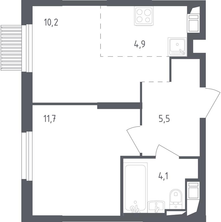 Продажа квартиры, 35,4 м² в ЖК «Мытищи Парк», Силикатная улица, 41к3, Мытищи, Московская область, Россия #1