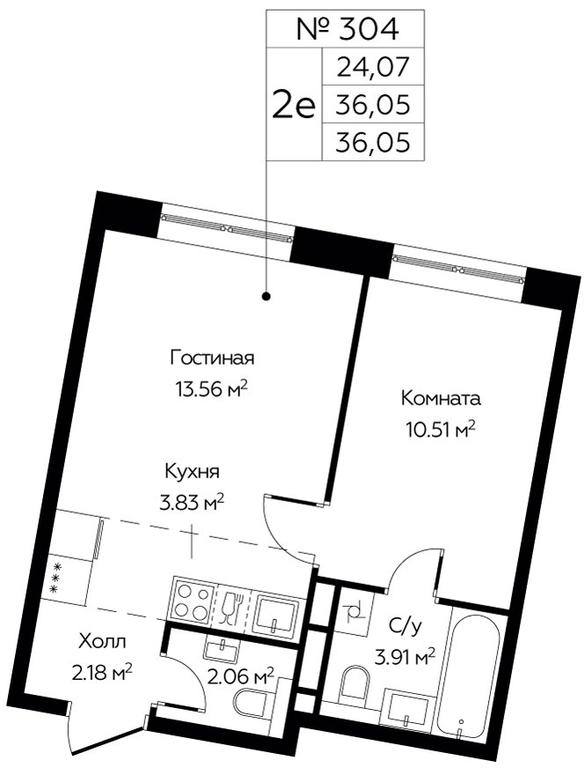 1-BD Apartment Sale, 36.05 sq. m. at Tsvetochnye Polyany City, kvartal № 165, Filimonkovskoye Municipal Formation, Moscow, Russia #1