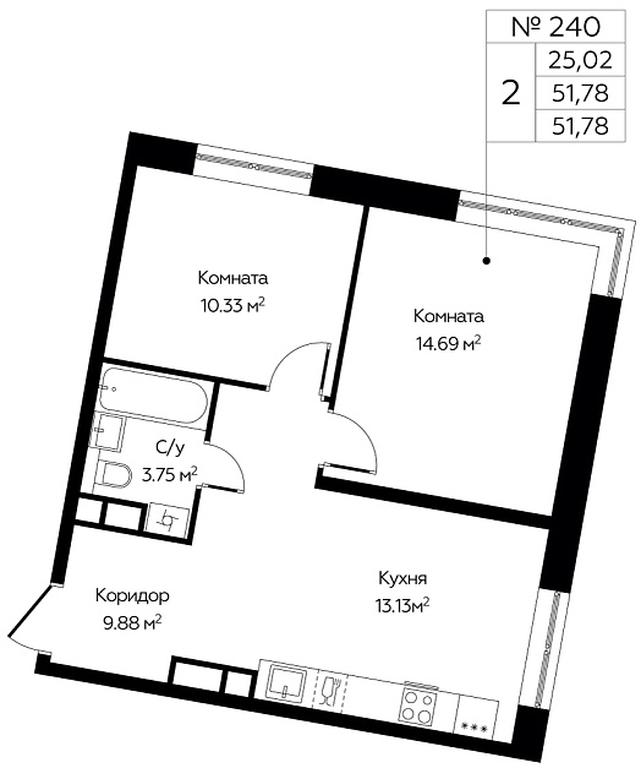 1-BD Apartment Sale, 51.78平方米 at Tsvetochnye Polyany City, kvartal № 165, Filimonkovskoye Municipal Formation, Moscow, Russia #1 1-BD Apartment Sale, 51.78平方米 at Tsvetochnye Polyany City, kvartal № 165, Filimonkovskoye Municipal Formation, Moscow, Russia #1