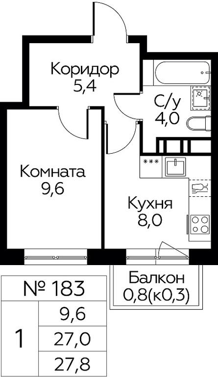 Apartment Sale, 27.8平方米 at Tsvetochnye Poliany, kvartal № 23, Filimonkovskoye Municipal Formation, Moscow, Russia #1 Apartment Sale, 27.8平方米 at Tsvetochnye Poliany, kvartal № 23, Filimonkovskoye Municipal Formation, Moscow, Russia #1