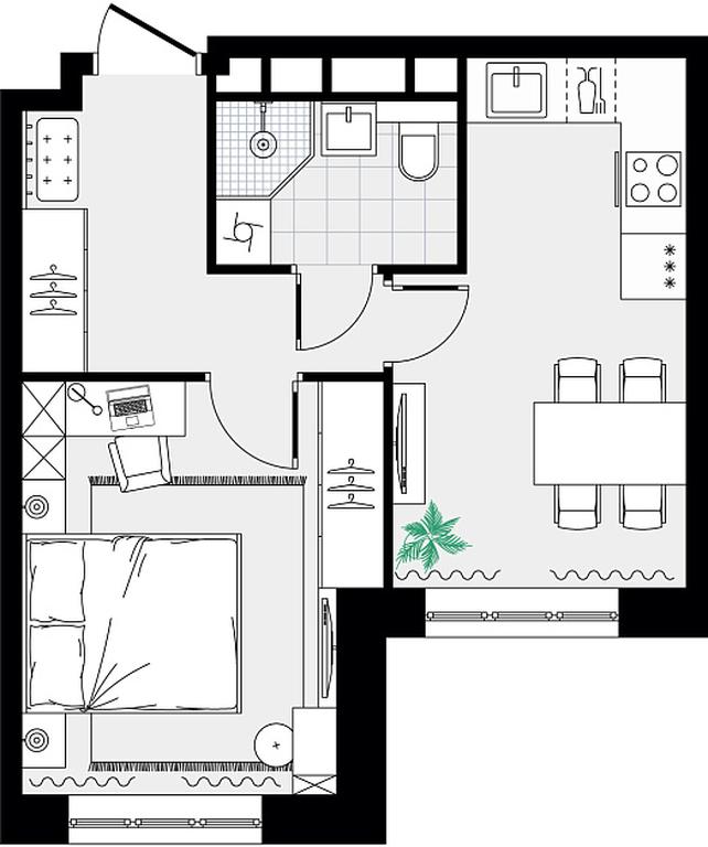 Apartment Sale, 32.82 sq. m. at Novograd Pavlino, Kosinskoye shosse, 2, Novoye Pavlino Microdistrict, Balashikha, Moscow Region, Russia #2