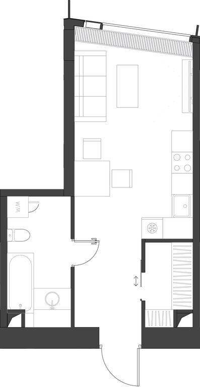 Apartment Sale, 34.46平方米 at Dom Dau, 1st Krasnogvardeysky Drive, 12с6, Moscow, Russia #1