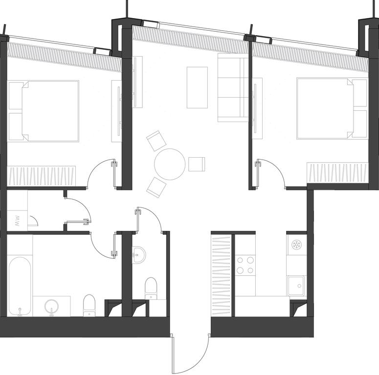 2-BD Apartment Sale, 73.58平方米 at Dom Dau, 1st Krasnogvardeysky Drive, 12с6, Moscow, Russia #1