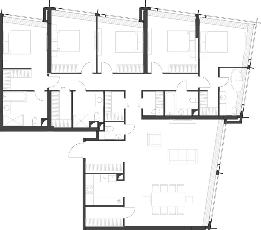 5-BD Apartment Sale, 210.64 sq. m. at Dom Dau, 1st Krasnogvardeysky Drive, 12с6, Moscow, Russia #1