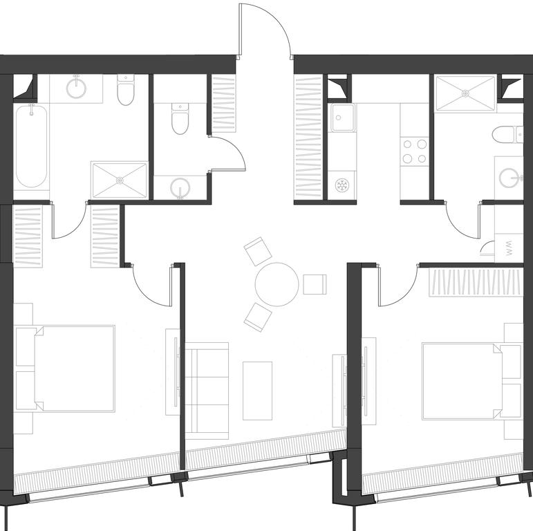 2-BD Apartment Sale, 82.46 sq. m. at Dom Dau, 1st Krasnogvardeysky Drive, 12с6, Moscow, Russia #1