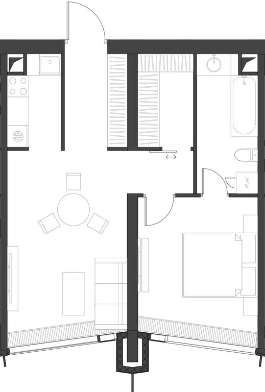 1-BD Apartment Sale, 53.9 sq. m. at Dom Dau, 1st Krasnogvardeysky Drive, 12с6, Moscow, Russia #1
