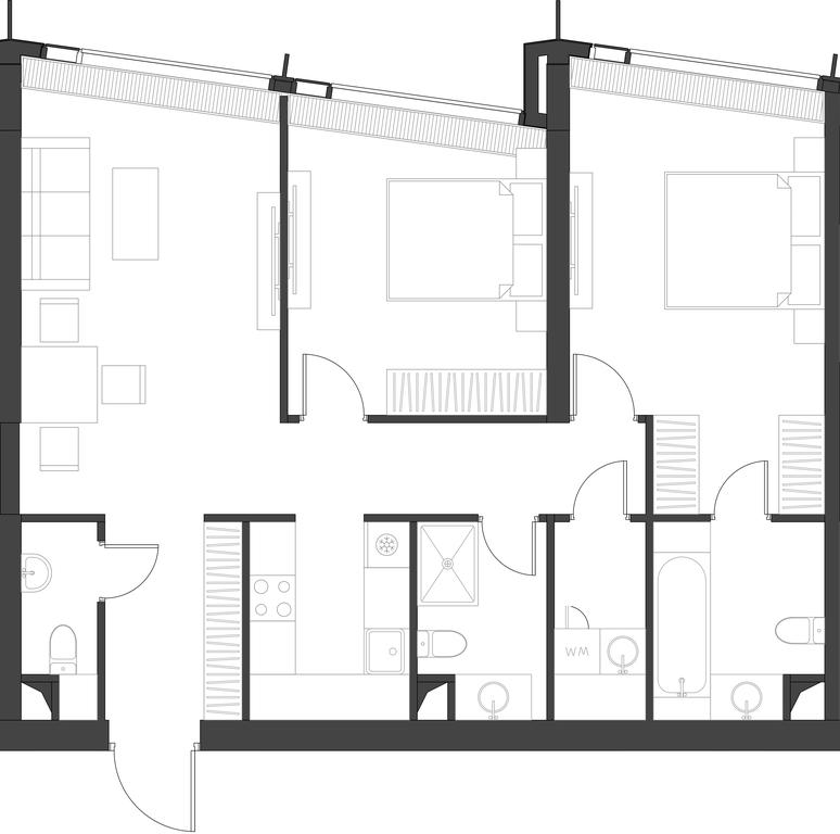 2-BD Apartment Sale, 83.81 sq. m. at Dom Dau, 1st Krasnogvardeysky Drive, 12с6, Moscow, Russia #1 2-BD Apartment Sale, 83.81 sq. m. at Dom Dau, 1st Krasnogvardeysky Drive, 12с6, Moscow, Russia #1