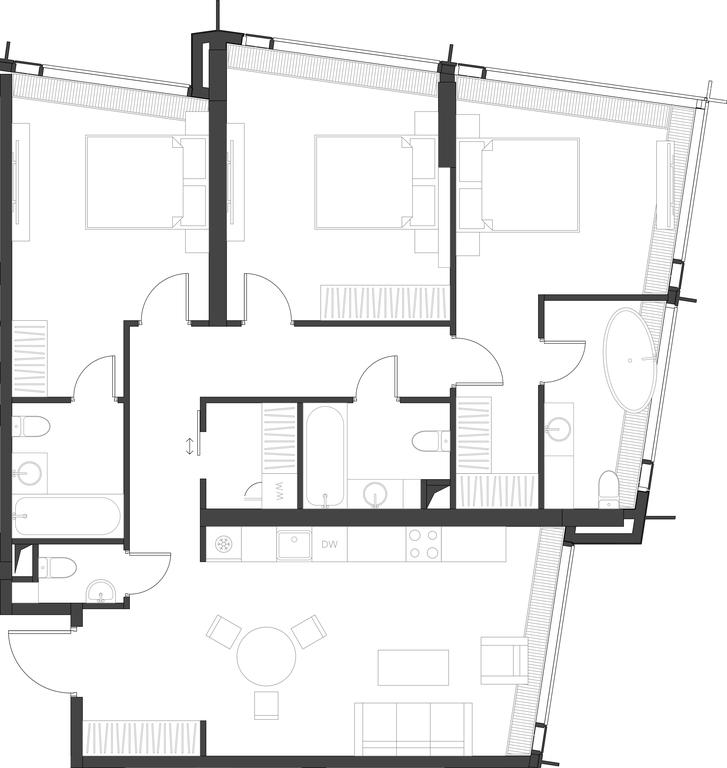 Продажа 3-комн. квартиры, 111,81 м² в ЖК «Дом Дау (Dom Dau)», 1-й Красногвардейский проезд, 12с6, Москва, Россия #1 Продажа 3-комн. квартиры, 111,81 м² в ЖК «Дом Дау (Dom Dau)», 1-й Красногвардейский проезд, 12с6, Москва, Россия #1