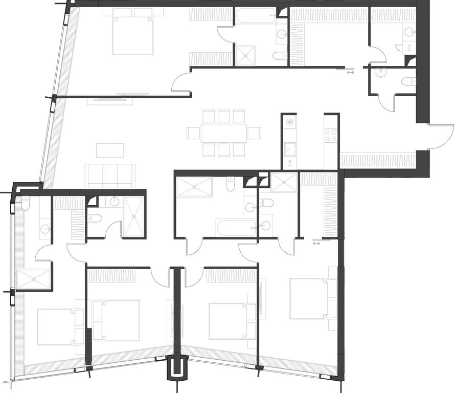 5-BD Apartment Sale, 218.49平方米 at Dom Dau, 1st Krasnogvardeysky Drive, 12с6, Moscow, Russia #1