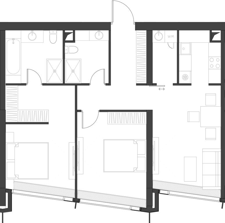 2-BD Apartment Sale, 83.75平方米 at Dom Dau, 1st Krasnogvardeysky Drive, 12с6, Moscow, Russia #1 2-BD Apartment Sale, 83.75平方米 at Dom Dau, 1st Krasnogvardeysky Drive, 12с6, Moscow, Russia #1