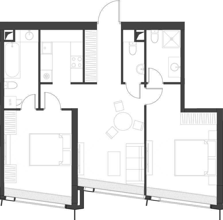 2-BD Apartment Sale, 75.69平方米 at Dom Dau, 1st Krasnogvardeysky Drive, 12с6, Moscow, Russia #1 2-BD Apartment Sale, 75.69平方米 at Dom Dau, 1st Krasnogvardeysky Drive, 12с6, Moscow, Russia #1