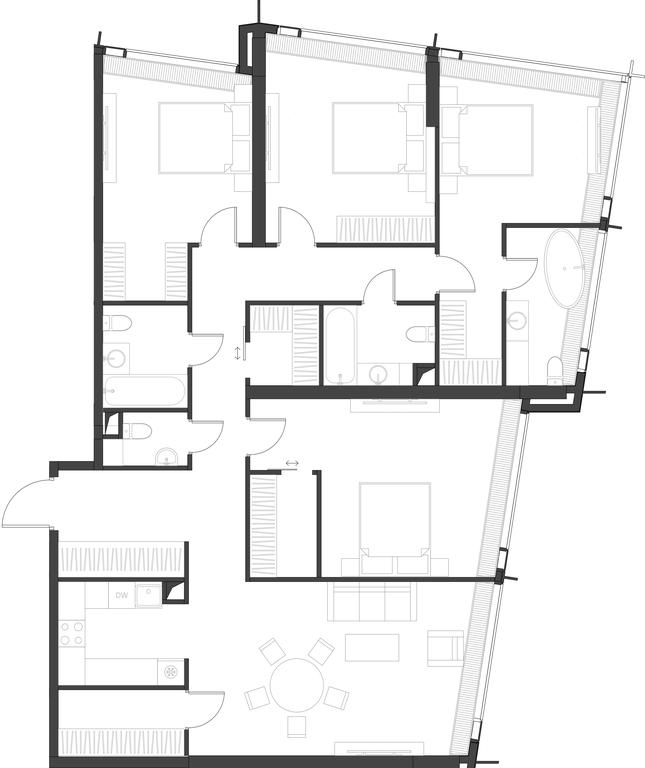 4-BD Apartment Sale, 154.12 sq. m. at Dom Dau, 1st Krasnogvardeysky Drive, 12с6, Moscow, Russia #1 4-BD Apartment Sale, 154.12 sq. m. at Dom Dau, 1st Krasnogvardeysky Drive, 12с6, Moscow, Russia #1