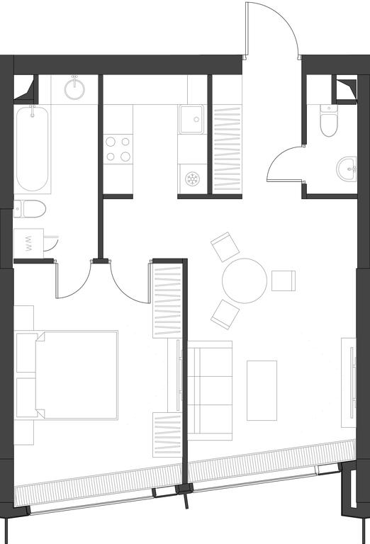 1-BD Apartment Sale, 55.39 sq. m. at Dom Dau, 1st Krasnogvardeysky Drive, 12с6, Moscow, Russia #1 1-BD Apartment Sale, 55.39 sq. m. at Dom Dau, 1st Krasnogvardeysky Drive, 12с6, Moscow, Russia #1