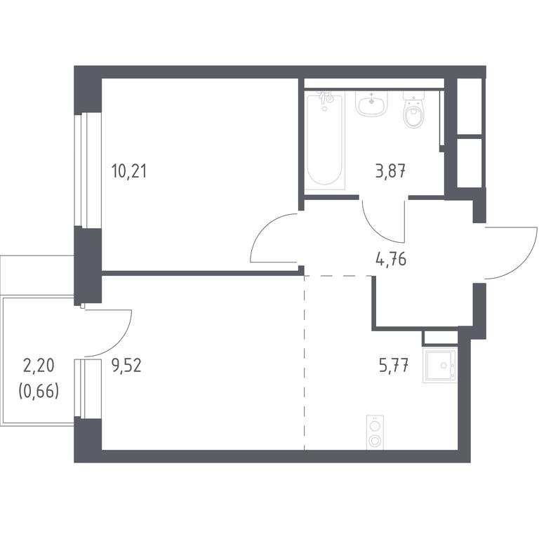 Apartment Sale, 34.79 sq. m. at Prigorod Lesnoe, Molodyozhny bulvar, 6, derevnya Misaylovo, Leninskiy City District, Moscow Region, Russia #1 Apartment Sale, 34.79 sq. m. at Prigorod Lesnoe, Molodyozhny bulvar, 6, derevnya Misaylovo, Leninskiy City District, Moscow Region, Russia #1