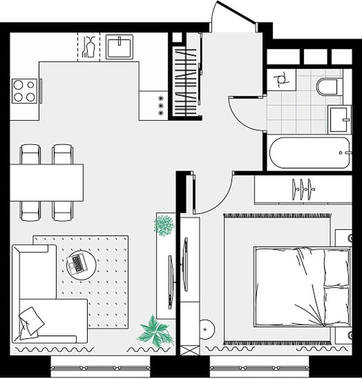 1-BD Apartment Sale, 43.77平方米 at Novograd Pavlino, Kosinskoye shosse, 2, Novoye Pavlino Microdistrict, Balashikha, Moscow Region, Russia #2 1-BD Apartment Sale, 43.77平方米 at Novograd Pavlino, Kosinskoye shosse, 2, Novoye Pavlino Microdistrict, Balashikha, Moscow Region, Russia #2