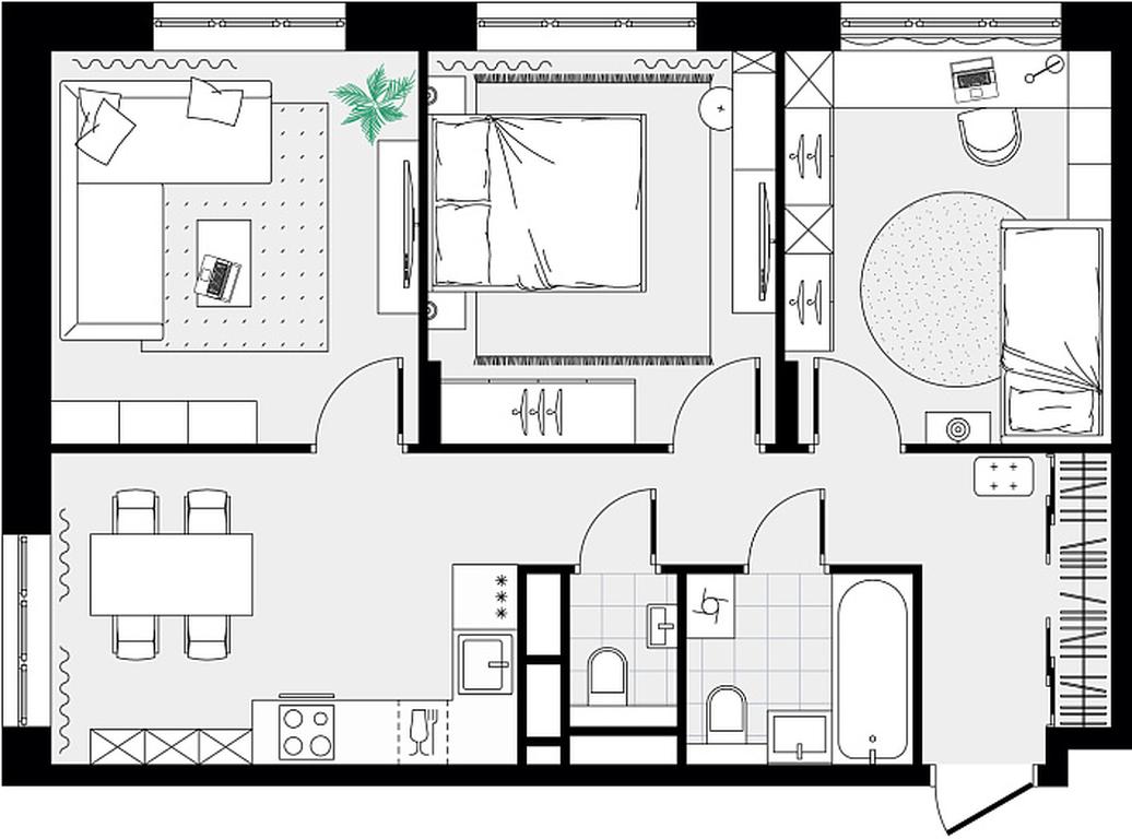 2-BD Apartment Sale, 61.14 sq. m. at Novograd Pavlino, Kosinskoye shosse, 2, Novoye Pavlino Microdistrict, Balashikha, Moscow Region, Russia #2 2-BD Apartment Sale, 61.14 sq. m. at Novograd Pavlino, Kosinskoye shosse, 2, Novoye Pavlino Microdistrict, Balashikha, Moscow Region, Russia #2