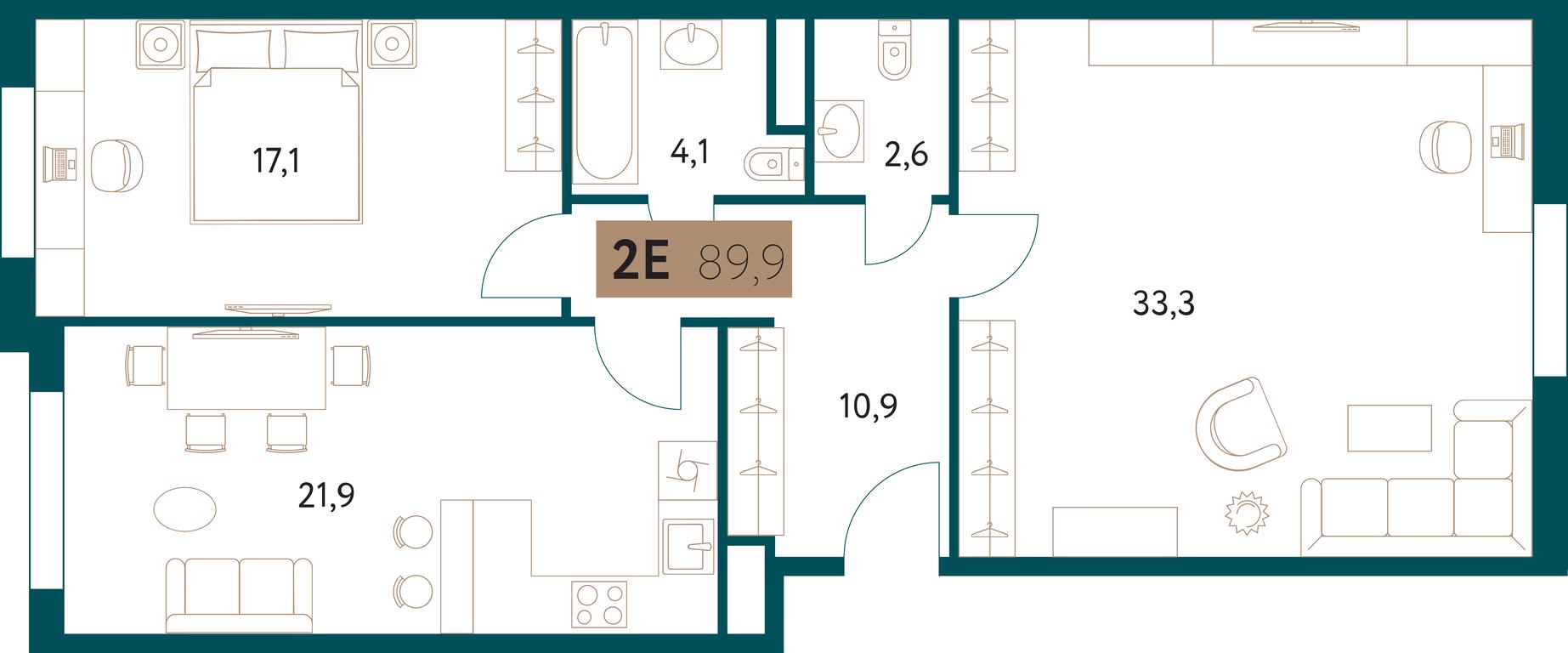 2-BD Apartment Sale, 89.7平方米 at Nastoiashchee, Vinnitskaya Street, 8к3, Moscow, Russia #1