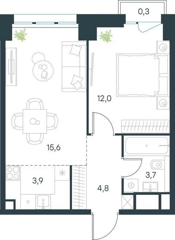 1-BD Apartment Sale, 40.3 sq. m. at Level Seligerskaya 2, Ilmenskiy Drive, 8Ас1, Moscow, Russia #1 1-BD Apartment Sale, 40.3 sq. m. at Level Seligerskaya 2, Ilmenskiy Drive, 8Ас1, Moscow, Russia #1