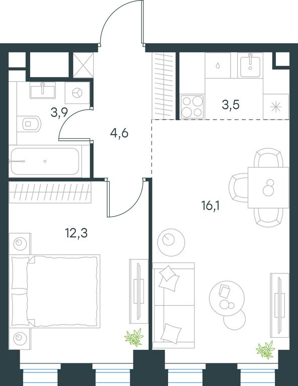 1-BD Apartment Sale, 40.4 sq. m. at Level Seligerskaya 2, Ilmenskiy Drive, 8Ас1, Moscow, Russia #1 1-BD Apartment Sale, 40.4 sq. m. at Level Seligerskaya 2, Ilmenskiy Drive, 8Ас1, Moscow, Russia #1