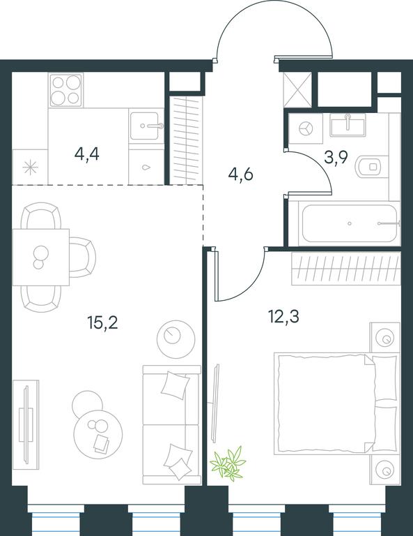 1-BD Apartment Sale, 40.4 sq. m. at Level Seligerskaya 2, Ilmenskiy Drive, 8Ас1, Moscow, Russia #1 1-BD Apartment Sale, 40.4 sq. m. at Level Seligerskaya 2, Ilmenskiy Drive, 8Ас1, Moscow, Russia #1