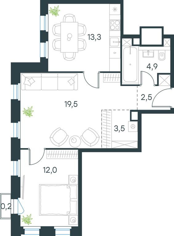 1-BD Apartment Sale, 55.9 sq. m. at Level Seligerskaya 2, Ilmenskiy Drive, 8Ас1, Moscow, Russia #1 1-BD Apartment Sale, 55.9 sq. m. at Level Seligerskaya 2, Ilmenskiy Drive, 8Ас1, Moscow, Russia #1