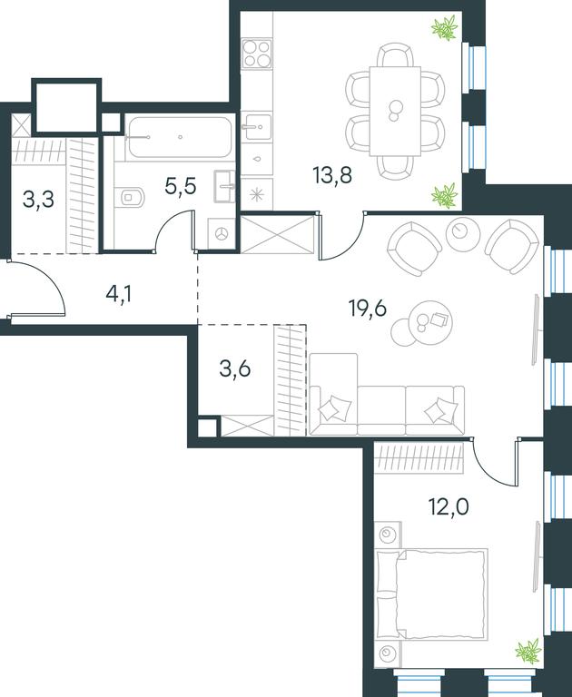 1-BD Apartment Sale, 61.9 sq. m. at Level Seligerskaya 2, Ilmenskiy Drive, 8Ас1, Moscow, Russia #1 1-BD Apartment Sale, 61.9 sq. m. at Level Seligerskaya 2, Ilmenskiy Drive, 8Ас1, Moscow, Russia #1