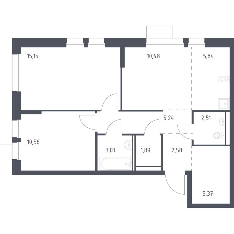 1-BD Apartment Sale, 62 sq. m. at Kvartal Aviatorov, ulitsa Koldunova, Aviatorov Microdistrict, Balashikha, Moscow Region, Russia #1 1-BD Apartment Sale, 62 sq. m. at Kvartal Aviatorov, ulitsa Koldunova, Aviatorov Microdistrict, Balashikha, Moscow Region, Russia #1