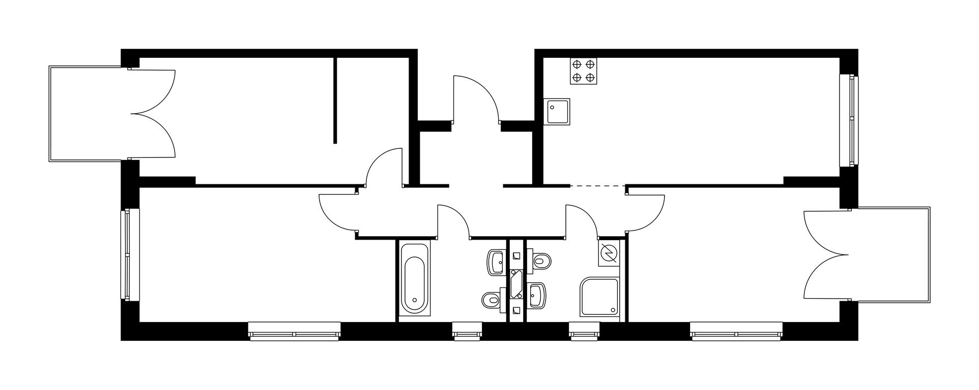 3-BD Apartment Sale, 82.1平方米 at Green Park, Beryozovaya Alley, 17к1, Moscow, Russia #1