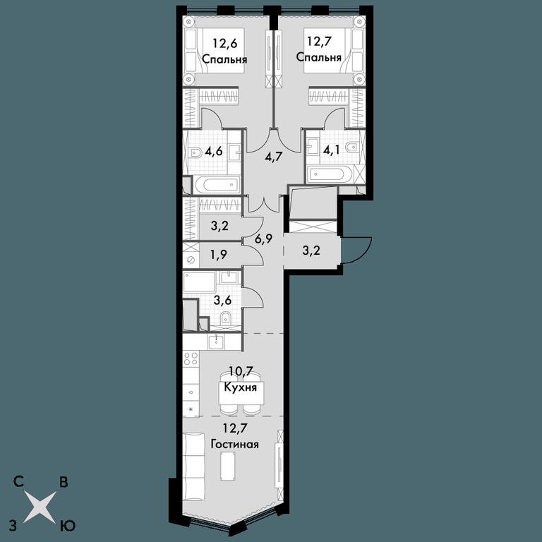 3-BD Apartment Sale, 80.9 sq. m. at Sydney City, Shenogina Street, 2, Moscow, Russia #1 3-BD Apartment Sale, 80.9 sq. m. at Sydney City, Shenogina Street, 2, Moscow, Russia #1