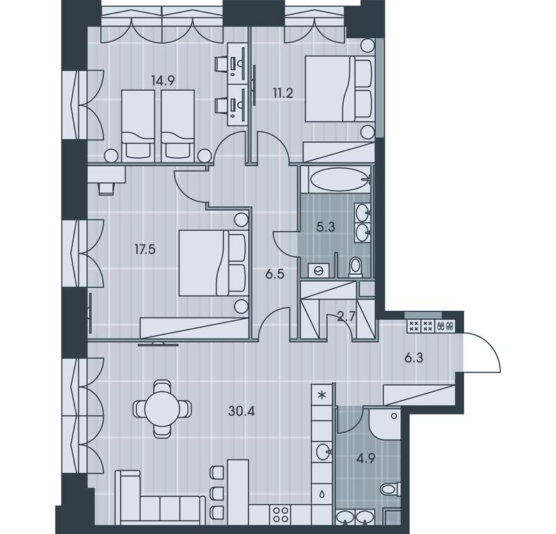 3-BD Apartment Sale, 99.7 sq. m. at Ever, Obrucheva Street, вл23, Moscow, Russia #1 3-BD Apartment Sale, 99.7 sq. m. at Ever, Obrucheva Street, вл23, Moscow, Russia #1