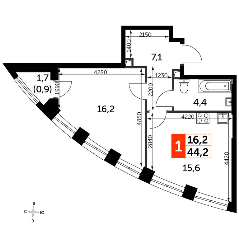1-BD Apartment Sale, 43.8 sq. m. at Sydney City, Shenogina Street, 2, Moscow, Russia #1 1-BD Apartment Sale, 43.8 sq. m. at Sydney City, Shenogina Street, 2, Moscow, Russia #1