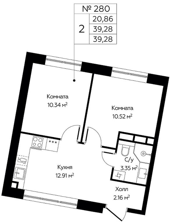 1-BD Apartment Sale, 39.28 sq. m. at Tsvetochnye Polyany City, kvartal № 165, Filimonkovskoye Municipal Formation, Moscow, Russia #1 1-BD Apartment Sale, 39.28 sq. m. at Tsvetochnye Polyany City, kvartal № 165, Filimonkovskoye Municipal Formation, Moscow, Russia #1